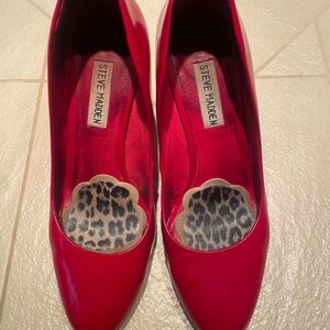 Steve Madden Glossy Red Heels